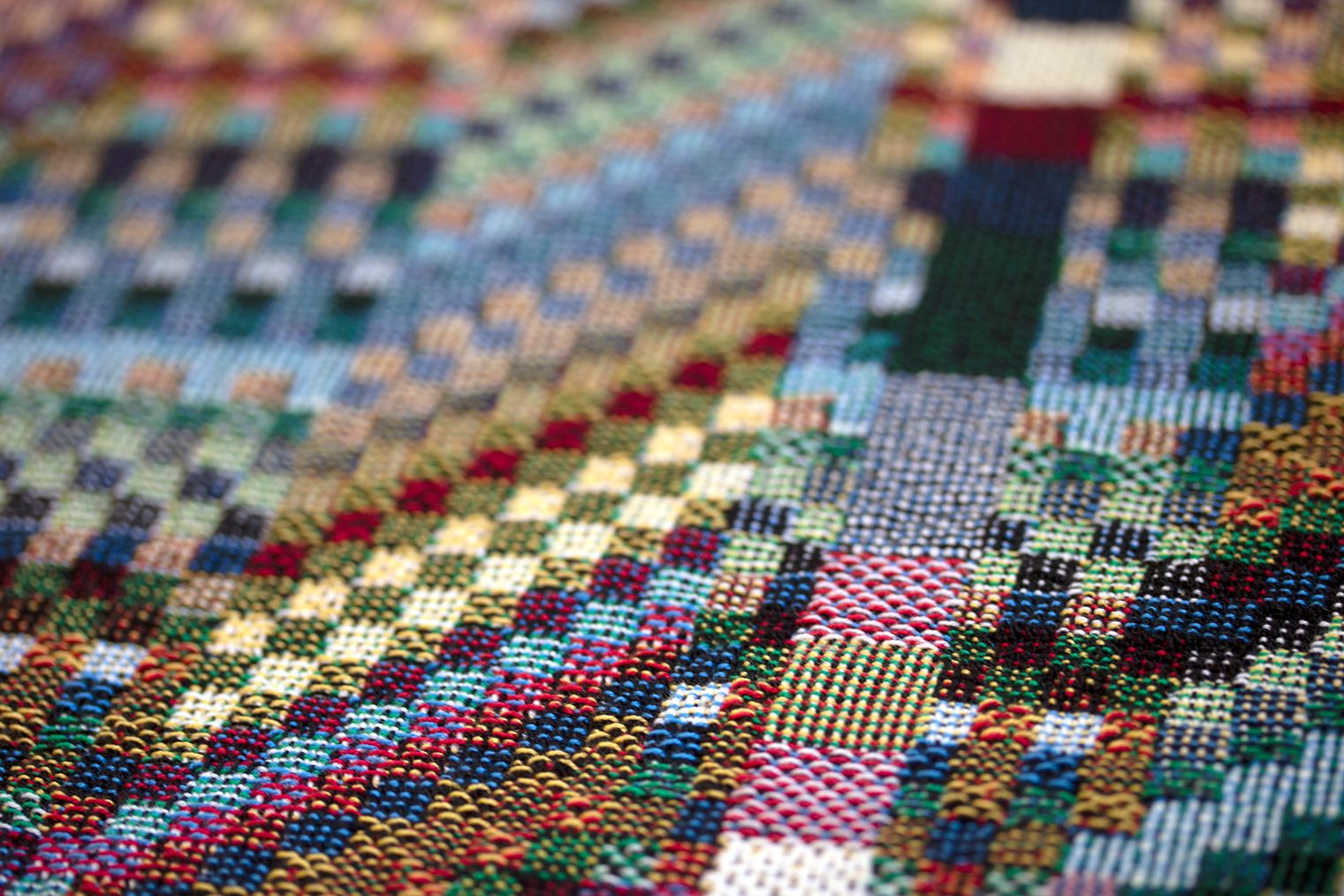 close up of a textile's hashcode